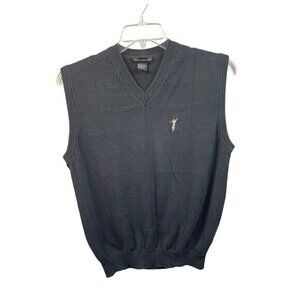 Fairway Outfitters Mens Vest Golf Sleeveless V Neck Sweater Black‎ Large
